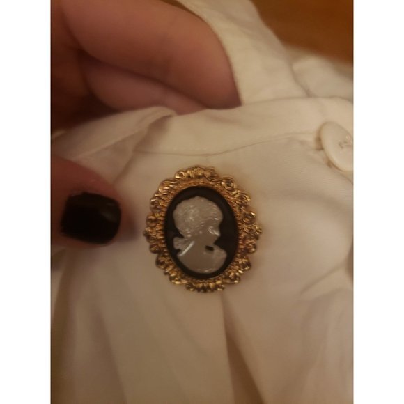 Vintage‎ 80s Dress with Broach - Picture 5 of 5